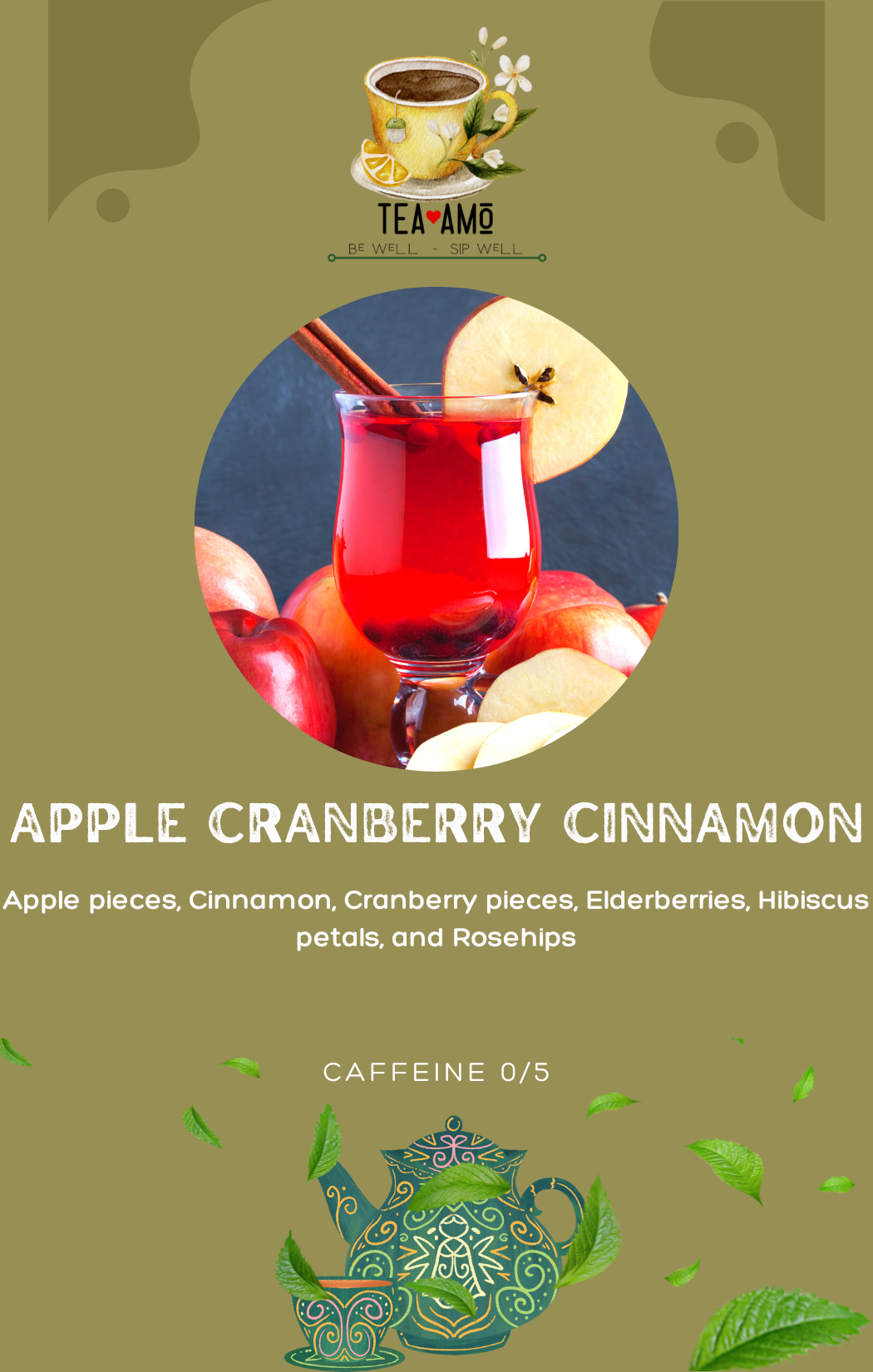 Tea Amo Wellness: Apple Cranberry Cinnamon
