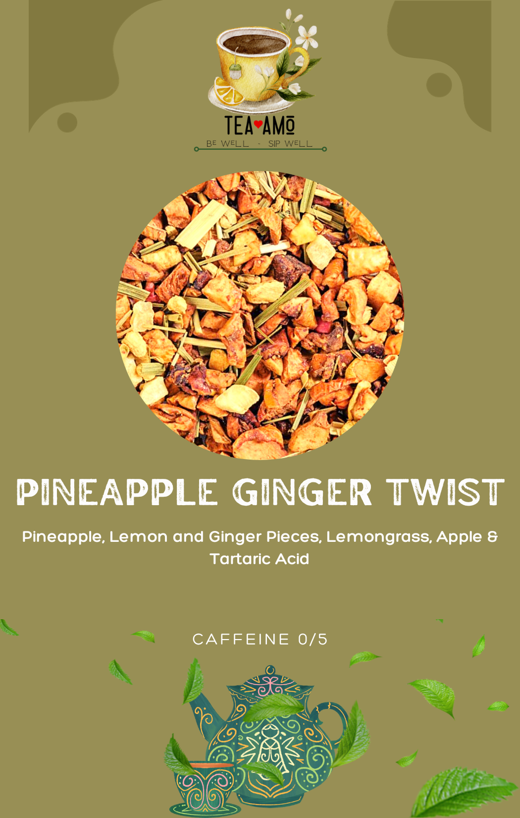 Tea Amo Wellness: Pineapple Ginger Twist
