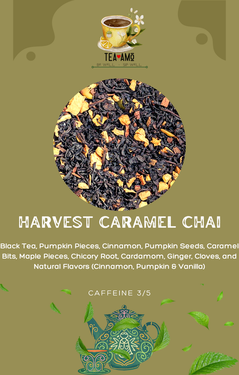 Tea Amo Wellness [LIMITED SEASONAL BLENDS]: Harvest Caramel Chai