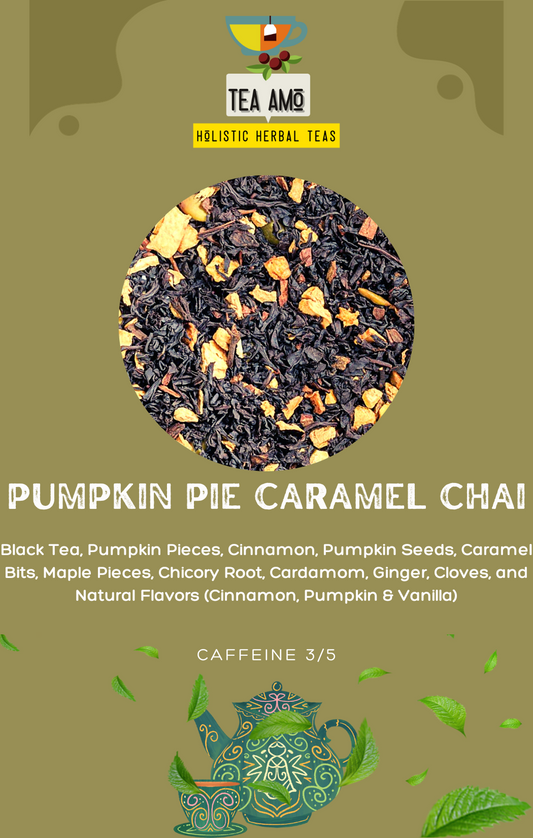 Tea Amo Wellness [LIMITED SEASONAL BLENDS]: Pumpkin Pie Caramel Chai
