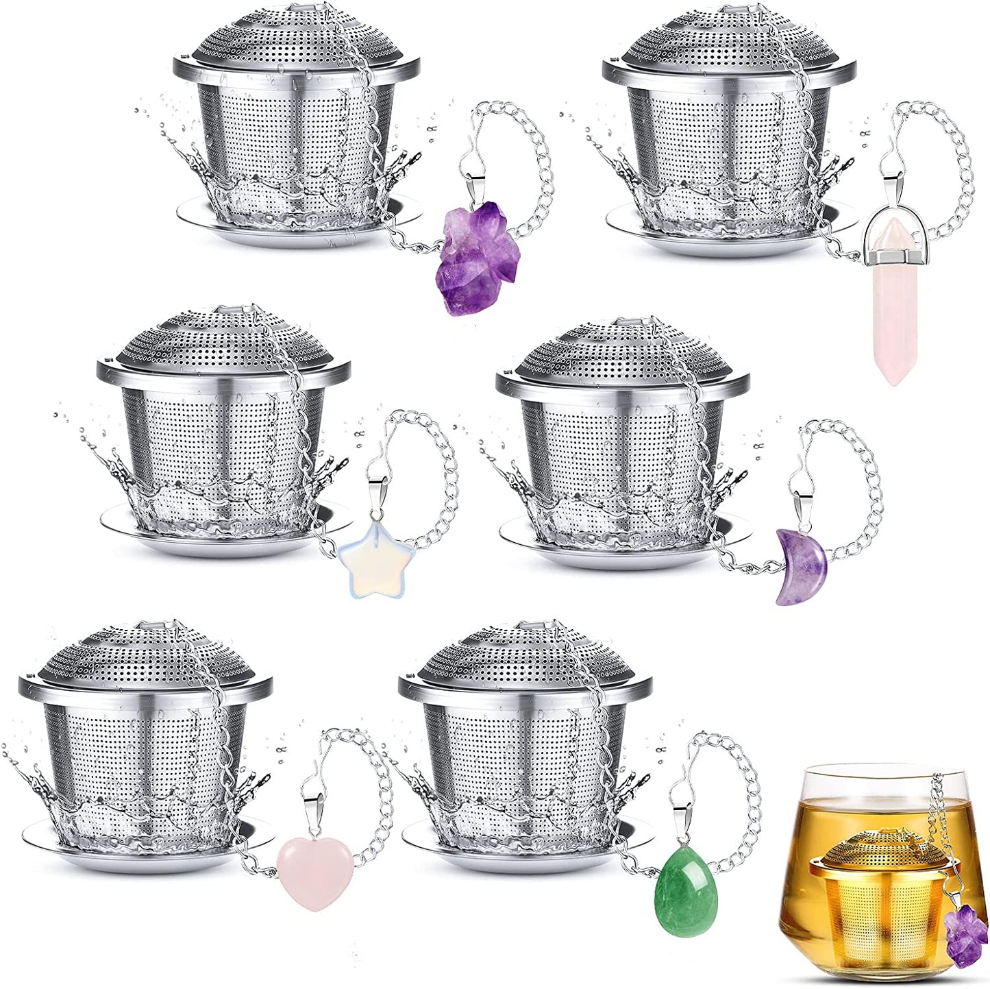 Tea Amo Necessities: Fine Mesh Tea Infuser w/Pendant
